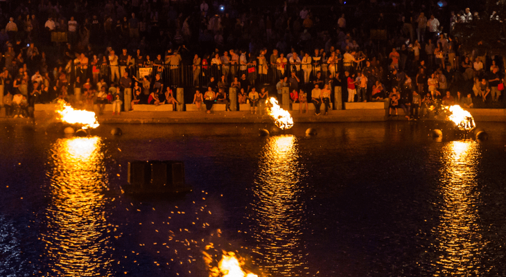 attendees at waterfire providence
